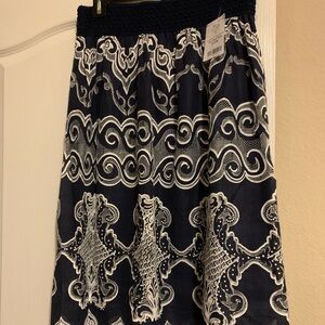 Navy and white mesh skirt